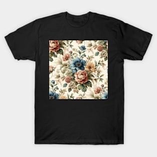 Vintage Flower Pattern T-Shirt